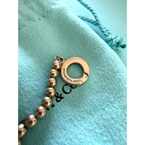 RARE Tiffany & Co. Rubedo Metal Rose Gold Color Ball Bead Toggle Chain Bracelet - Picture 6 of 12